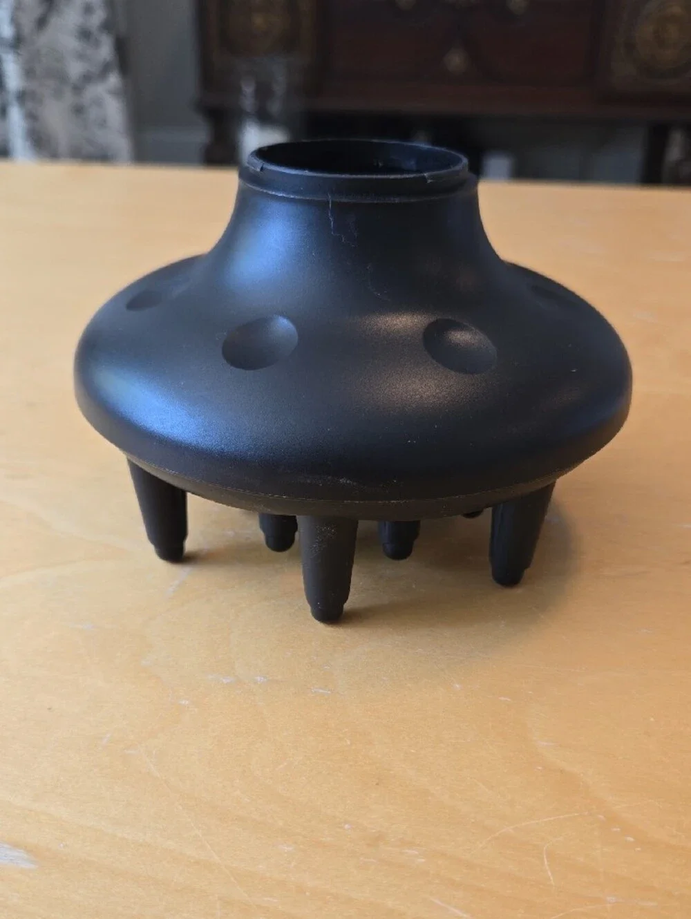Black Hair Dryer Diffuser Attachment